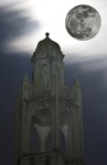 Super Moon Over the Fox Memorial Tower